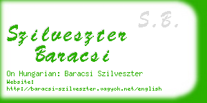 szilveszter baracsi business card